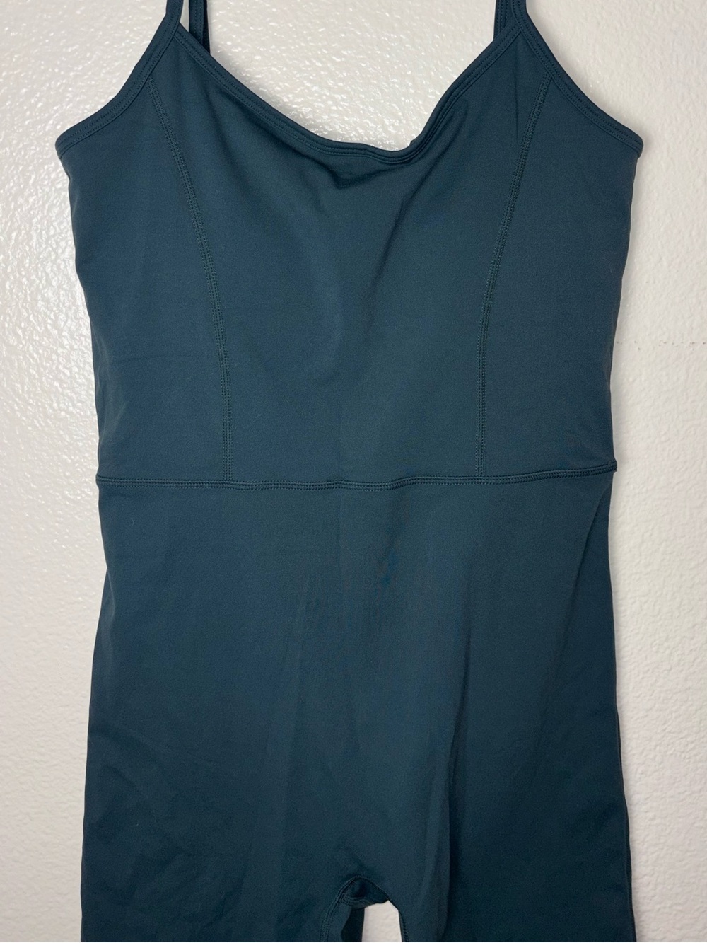 NWT QINSEN Womens Spaghetti Strap Bodycon Romper Short Jumpsuit Size XL TEAL - Picture 7 of 16